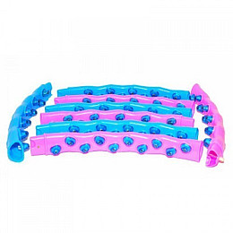 Обруч Hoop Super Wide магнітний 80 масажних елементів у 2 ряди 105 см Рожево-блакитний