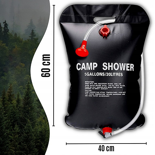 Туристический кемпинговый походный душ 20L Camp Shower (S126S black)