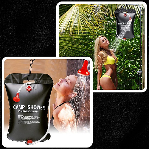 Туристический кемпинговый походный душ 20L Camp Shower (S126S black)