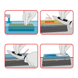 Камень точильный водный комбинированный 1000/3000 зернистость 3 Claveles (09428)