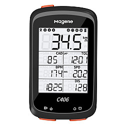 Велокомпьютер Magene C406 c GPS поддержка Strava каденс пульс Черный (C406)