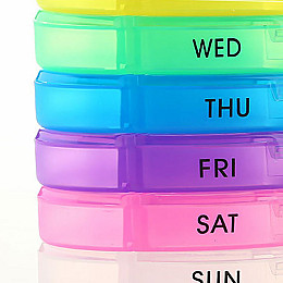 Таблетниця органайзер для таблеток Lesko FY-8826 на 7 відділень Білий (8325-61342)