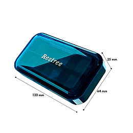 Таблетниця органайзер для таблеток Lesko FY-2021 6 осередків Синій (11028-61346)