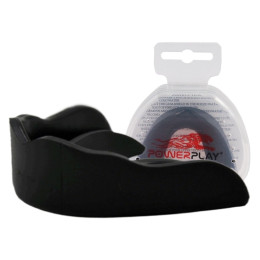 Капа боксерская PowerPlay 3317 SR взрослая 11+ Черная