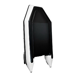 Лодка моторная надувная пвх двухместная ΩMega 270M S серая