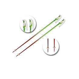 Палки горнолыжні Komperdell Rebellution 2 Ski Poles 130 см (18 мм) Tone Green/Orange