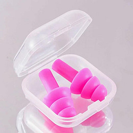 Беруши многоразовые с контейнером VigohA Малиновый