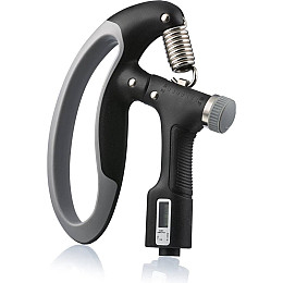 Еспандер регульований Gymtek 10-100 кг з лічильником сірий-чорний