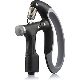 Еспандер регульований Gymtek 10-100 кг з лічильником сірий-чорний