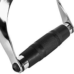 Ручка York Fitness для тяги с резиновой рукояткой хром