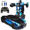 Радиоуправляемая машинка OPT-TOP Bugati робот с пультом 1:18 Robot Car синий (2086350965)