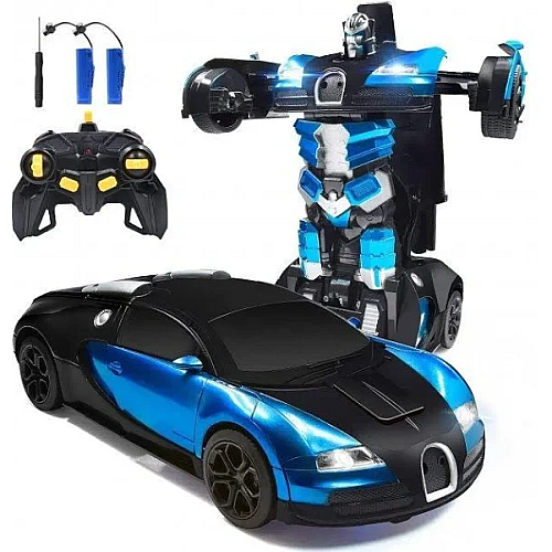 Радиоуправляемая машинка OPT-TOP Bugati робот с пультом 1:18 Robot Car синий (2086350965)
