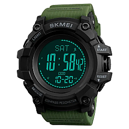 Cпортивные часы Skmei 1356 Compass с компасом ударопрочные Зеленый