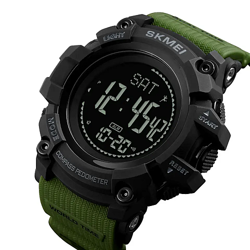 Cпортивные часы Skmei 1356 Compass с компасом ударопрочные Зеленый