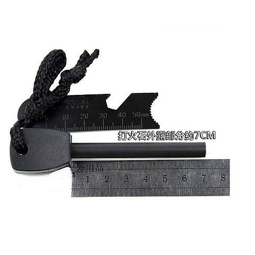Походне вогнезажигальне та свисток EDC Sarver black