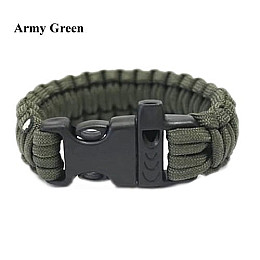 Браслет виживання J.G. Paracord армійський зелений