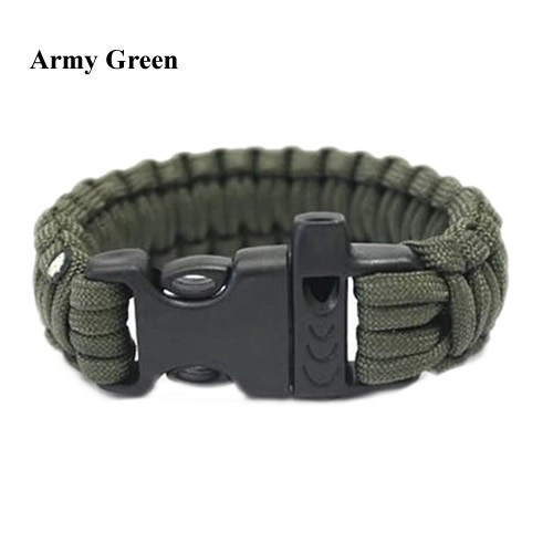 Браслет виживання J.G. Paracord армійський зелений