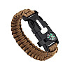 Браслет IP Paracord Flint-Fire + компас коричневий