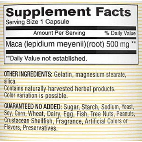 Мака Mason Natural Maca 500 mg 60 Caps
