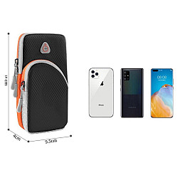 Сумка - чехол на руку з 2 кишенями Psheko 19х9.5 см Чорна (243050344)