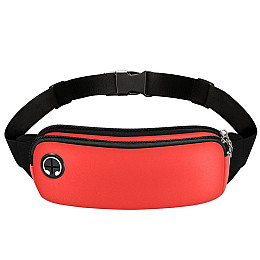Сумка для бега на пояс з 2 карманами 22х10 см RunningBag Red (P050652)