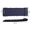 Надувний туристичний матрац RIAS Sleeping Pad з подушкою та вбудованим насосом 190х60см Чорний