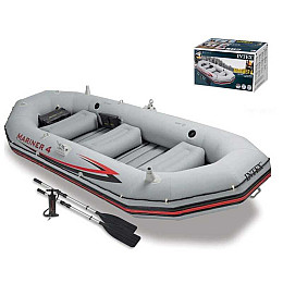 Лодка надувная Intex Mariner 4 328 х 145 х 48 см Grey (114811)