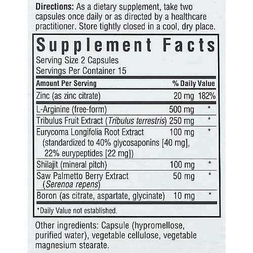 Тестостероновый комплекс Bluebonnet Nutrition Intimate Essentials For Him Testosterone & Libido Boost 30 Veg Caps
