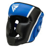 Боксерский шлем RDX AURA PLUS T-17 Blue/Black L капа в комплекте