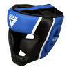 Боксерский шлем RDX AURA PLUS T-17 Blue/Black L капа в комплекте