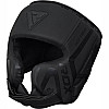 Боксерский шлем RDX T15 Noir Cheek Protector Matte Black L капа в комплекте