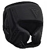 Боксерский шлем RDX T15 Noir Cheek Protector Matte Black L капа в комплекте