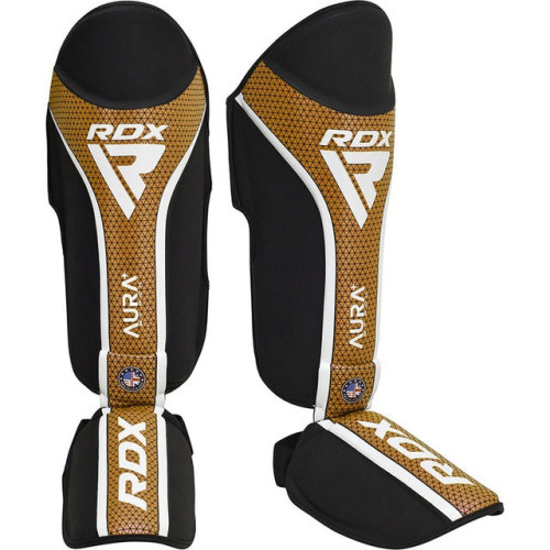 Защита голени и стопы RDX Shin Instep Aura Plus T-17 Black Golden L