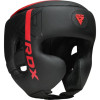 Боксерский шлем RDX F6 KARA Matte Red XL капа в комплекте