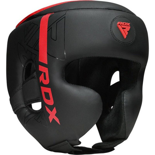Боксерский шлем RDX F6 KARA Matte Red XL капа в комплекте