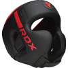 Боксерский шлем RDX F6 KARA Matte Red XL капа в комплекте