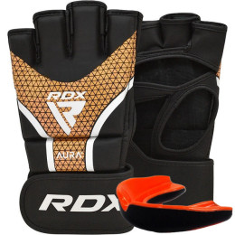 Перчатки для ММА RDX Aura Plus T-17 Black Golden XL капа