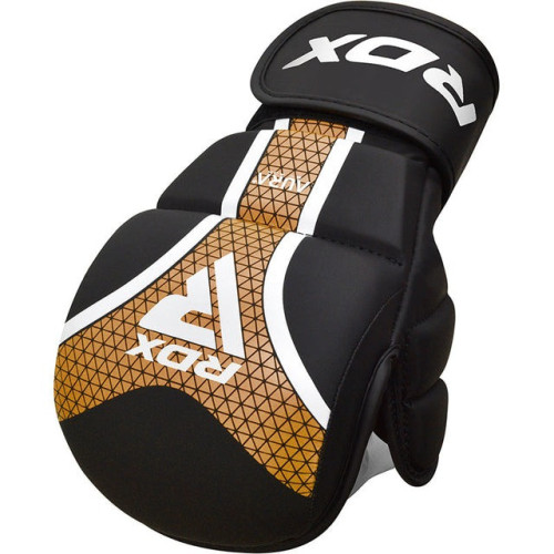 Перчатки для ММА RDX Shooter Aura Plus T-17 Чорний Золотий XL капа