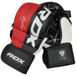 Перчатки ММА RDX T6 Plus Rex Red XL капа в комплекті