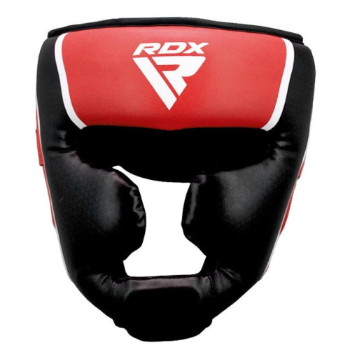 Боксерский шлем RDX AURA PLUS T-17 Red/Black M капа в комплекте