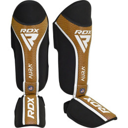 Защита голени и стопы RDX Shin Instep Aura Plus T-17 Black Golden XL