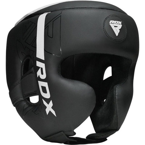 Боксерский шлем RDX F6 KARA Matte White L капа в комплекте