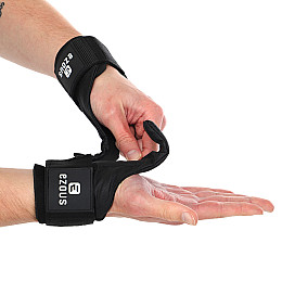 Крюки для подтягивания и тяги на запястья EZOUS B-14 LIFTING HOOK 2 шт Черный