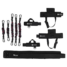Тренувальна система боксера з поясом EZOUS Q-02 MMA BOXING RESISTANCE BANDS Чорний