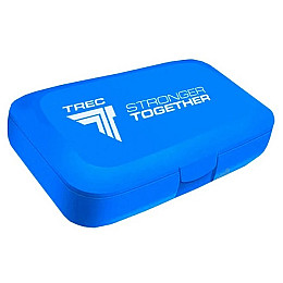 Таблетница органайзер для спорта Trec Nutrition Pillbox stronger together 12,5х7,5х3 см Blue
