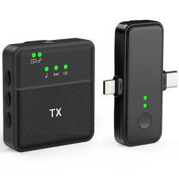 Беспроводной петличный радиомикрофон Savetek P37 с Lightning и Type-C разъемами для iPhone/Android