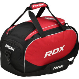 Спортивна сумка RDX R1 Duffel Bag з рюкзаковими ременями 29х30х58 см Чорна/Червона