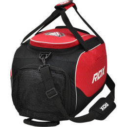 Спортивна сумка RDX R1 Duffel Bag з рюкзаковими ременями 29х30х58 см Чорна/Червона