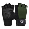 Перчатки для фитнеса RDX W1 Half Army Green Plus S