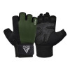 Перчатки для фитнеса RDX W1 Half Army Green Plus S
